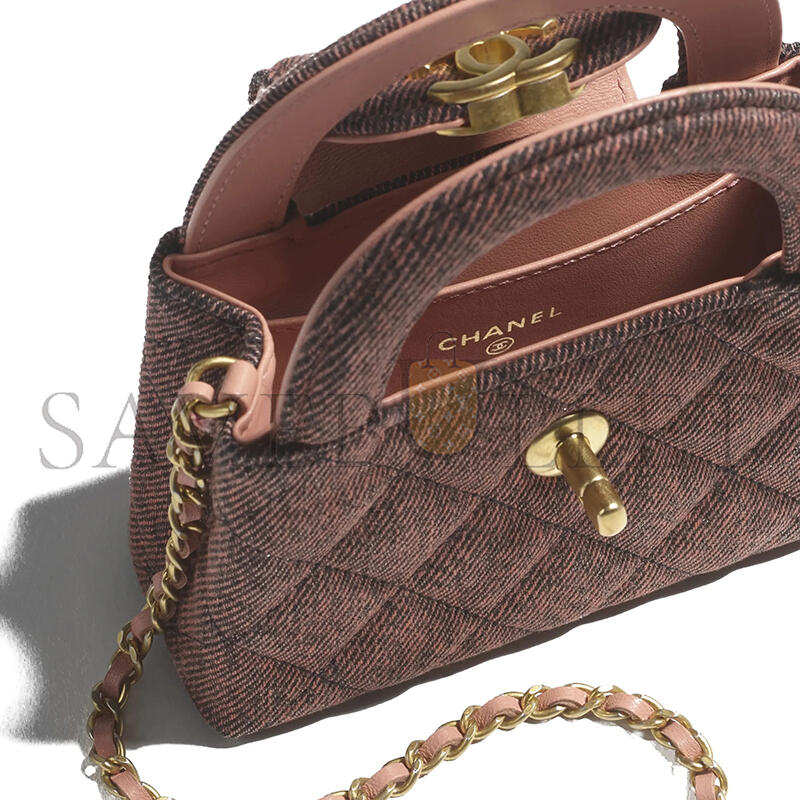 CHANEL KELLY NANO SHOPPING BAG DENIM AS3435 (12.5*8.3*4cm)